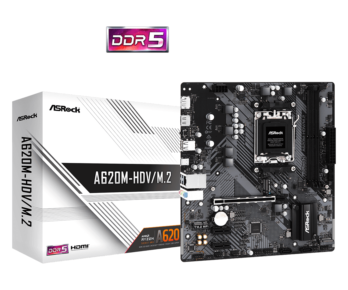 A620M-HDVM.2(L1) CARTE MERE ASROCK - A620M-HDV/M.2 – Image 1